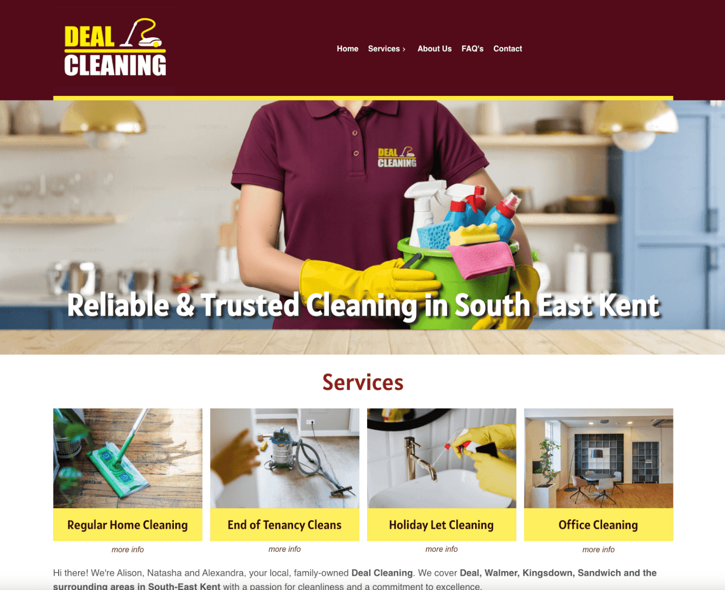 Deal Cleaning website